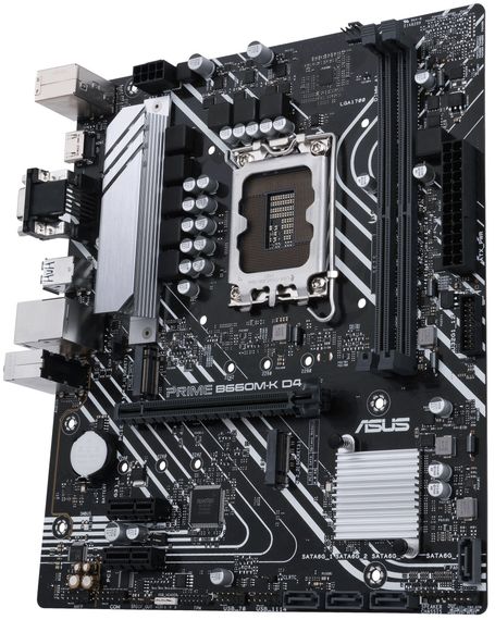 Материнcька плата ASUS PRIME B660M-K D4 s1700 B660 2xDDR4 M.2 HDMI D-Sub mATX (90MB1950-M1EAY0) | Зображення 3