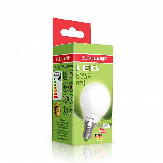 EUROLAMP LED Лампа ЕКО G45 5W(500Lm) E14 4000K (матова) | Зображення 1