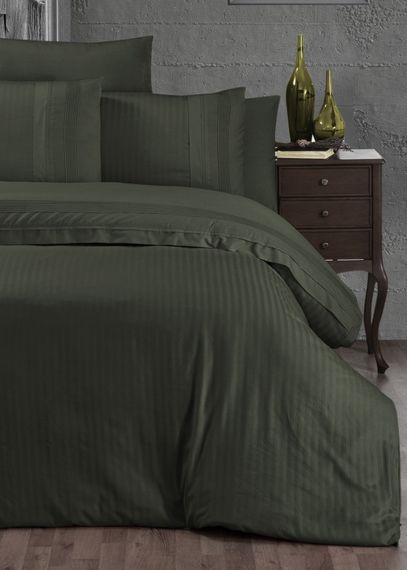 Постельное белье First Choice Ranforce Deluxe 200 х 220 см Gala Dark Green