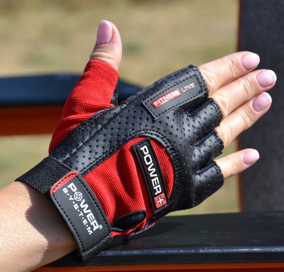 Рукавички для фітнесу Power System PS-2500 Power Plus Black/Red XS | Зображення 4