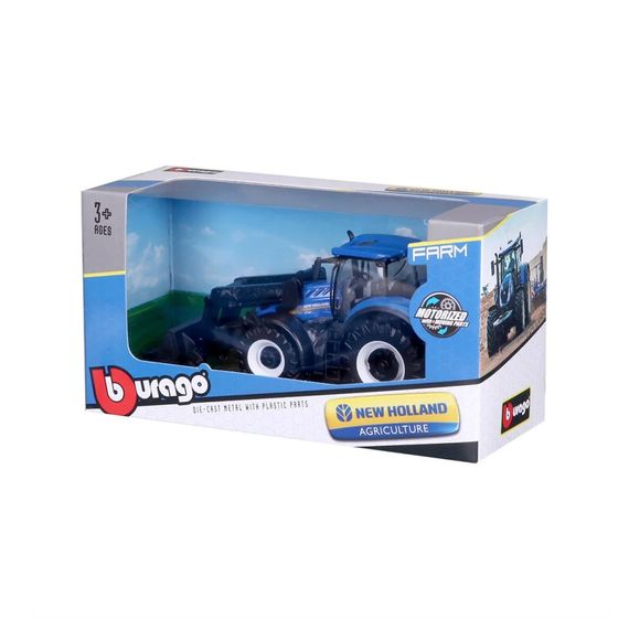 Дитяча іграшка Трактор "New Holland T7.315" Bburago 18-31632 з фронтальним навантажувачем | Зображення 6