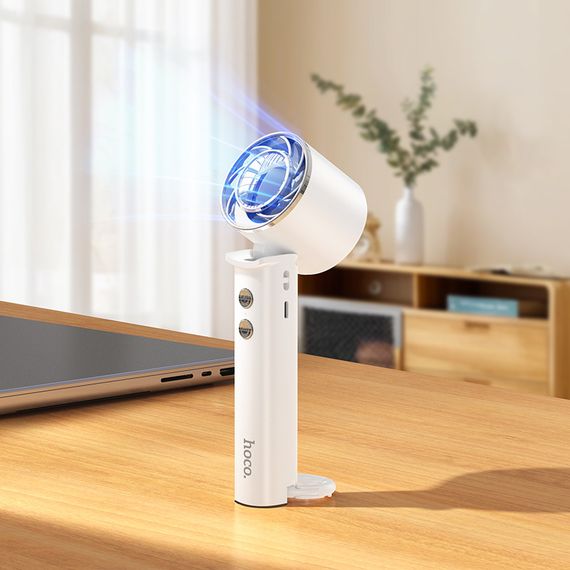 Вентилятор HOCO HX61 1200 mAh Exquisite handheld folding fan White | Зображення 7