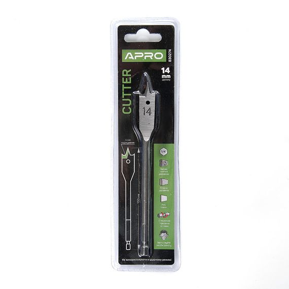 Свердло пір'яне Ø14 мм, довжина 150 мм Cutter APRO 8302741 | Зображення 1