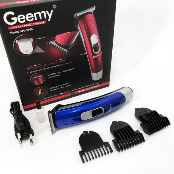 Машинка для стрижки хорошая Gemei GM-6046, Машинка для стрижки волос и бритья, Триммер беспроводной IP-55 | Зображення 3