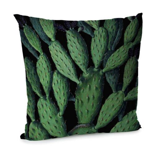 Подушка диванная с бархата Кактус 45x45 см (45BP_TFL080)