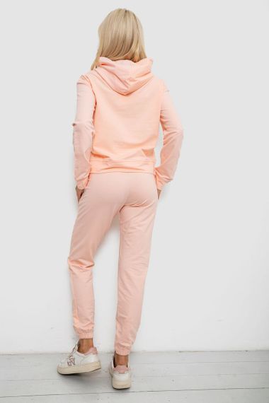 Спортивний костюм жіночий двонитка  -уцінка, колір персиковий, 214R1419-003-U-6 | Зображення 3