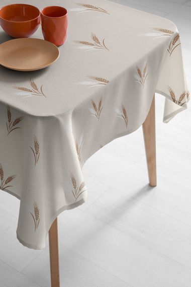 Скатертина Lotus Home 80690 Туреччина 140*140 см  Бавовна Бежевий