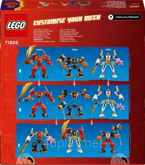 Конструктор LEGO Ninjago Робот огненной стихии Кая (Kai's Elemental Fire Mech) – Робот-трансформер и 4 минифигурки | Зображення 2