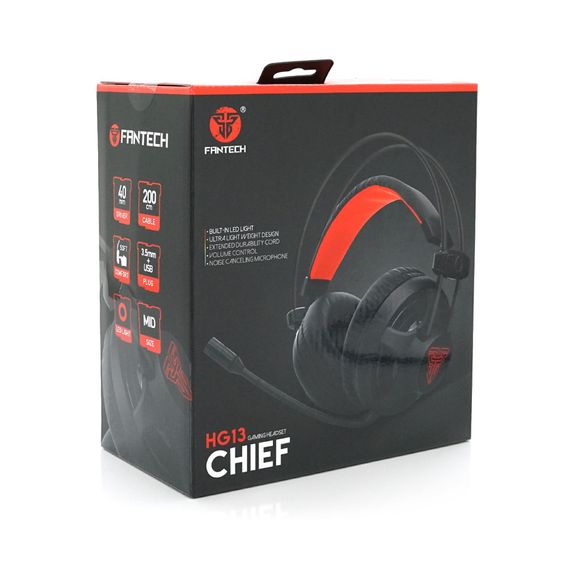 Игровые наушники с микрофоном Fantech HG13, Black, USB подсветка | Зображення 2