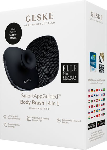 Щітка для тіла GESKE Body Brush metal 4в1 starlight, Чорний | Зображення 7