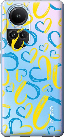 Чехол на Oppo Reno10 Сердца UA "5292u-3107-17620"