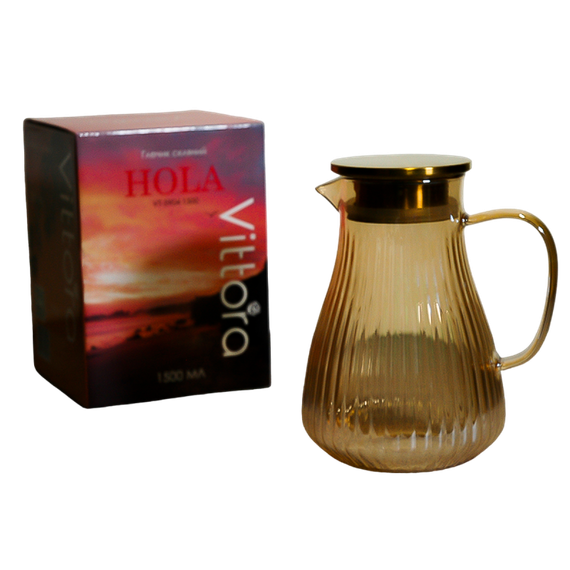 Глечик скляний VT-5904-1500 Hola VITTORA, 1,5L VITTORA | Зображення 1