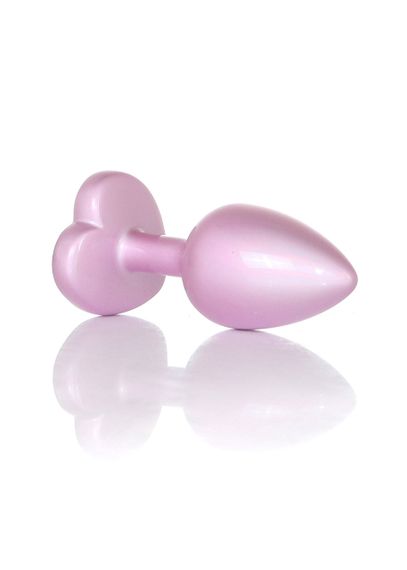 Анальная металлическая пробка Plug-Jewellery Pearl Pink Heart PLUG- Clear S sexstyle | Зображення 9