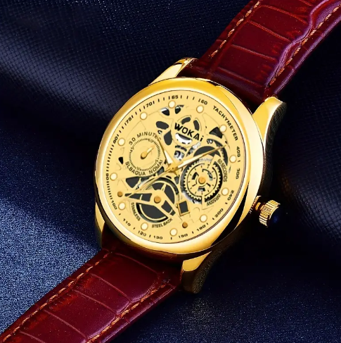 Стильний повсякденний круглий чоловічий годинник Pointer Luxury Business Quartz Hollow Watch | Зображення 1