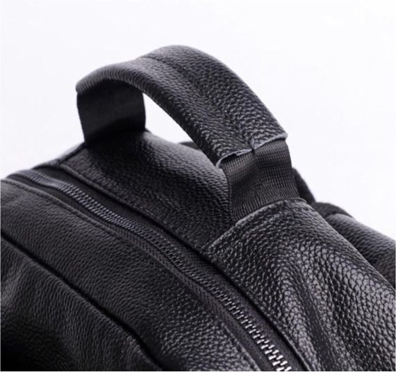 Міський чоловічий рюкзак шкіряний чорний Tiding Bag B2-03555A | Зображення 5