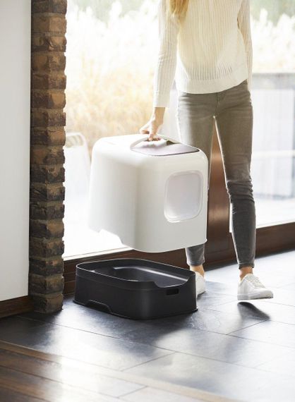 Туалет-будиночок для котів Rotho Biala 40052, закритий, з дверцятами та фільтром, капучино | Зображення 8