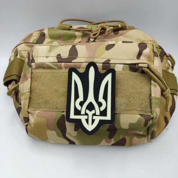 Патч / шеврон Герб светонакопительный Laser Cut черный | Зображення 1