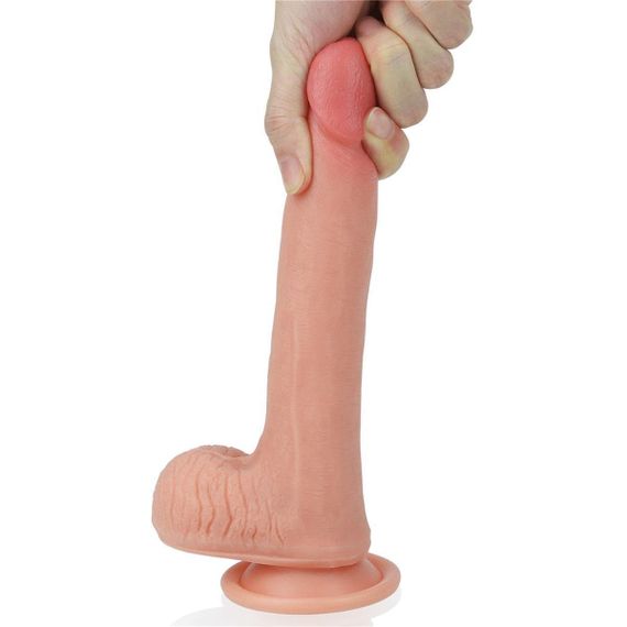 Силіконовий фалоімітатор 8'' Dual layered Platinum Silicone Cock Sex Aura | Зображення 4