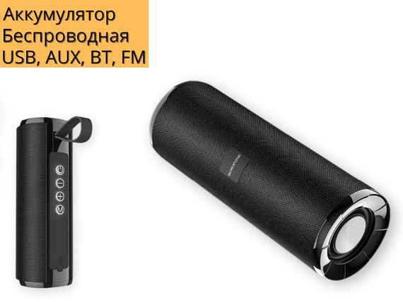 Портативна колонка Borofone BR1 5Вт USB, AUX, FM, Bluetooth чорна (BR1 ) | Зображення 1
