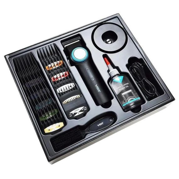 Профессиональная машинка для стрижки волос VGR V-001 с дисплеем 9000 об/мин и 10 сменными насадками (1,5-24 | Зображення 3