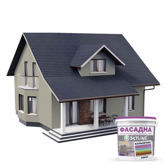 Краска Акрил-латексная Фасадная Skyline 2005-Y50R Агат 5л | Зображення 2