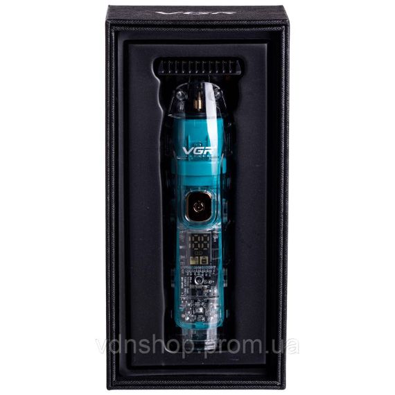 Триммер для стрижки аккумуляторный с 4 насадками Зеленый VGR V-961 | Зображення 8