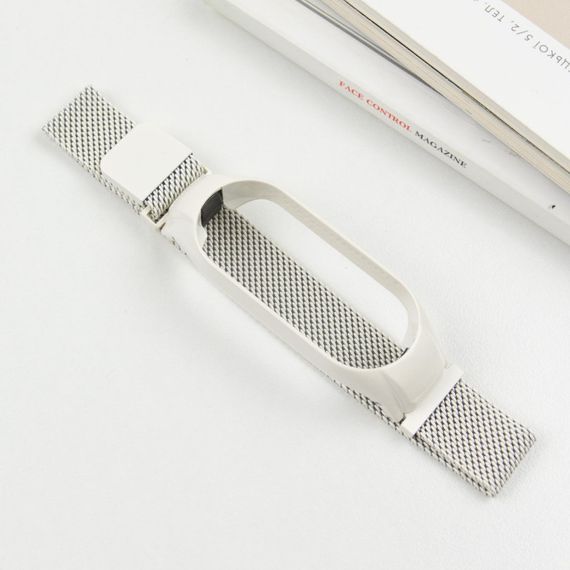 Ремешок Milanese Loop Design для Xiaomi Mi Band 9 (Global) White | Зображення 1