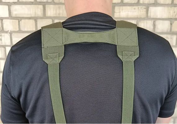 Тактичний пояс розвантажувальний РПС з кріпленнім MOLLE та плечовими лямками мультикам без підсумків | Зображення 5
