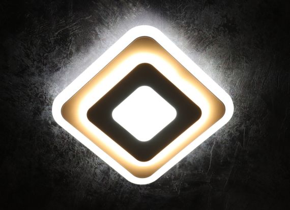 Сучасний квадратний світильник стельовий LED для кімнати кухні ванної 26132 Білий 4х25х25 см. | Зображення 2