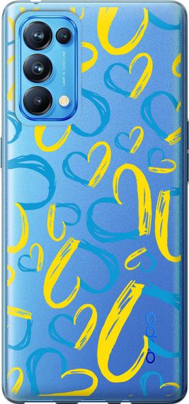 Чехол на Oppo Reno5 Pro Сердца UA "5292u-2239-17620"