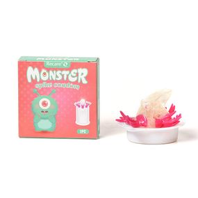 Насадка на член Recare Pink Monster Spike Condom (презерватив з кульками та вусиками), Бірюзовий