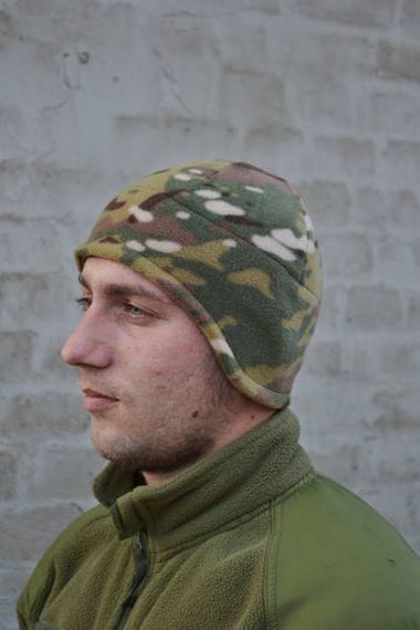 Балаклава флісова з регульованою маскою +флісова шапка мультикам | Зображення 4