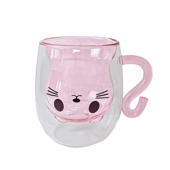 Набір чашок VT-5317-250 KITTY PINK з подвійним дном 2 шт. 250мл Vittora | Зображення 2