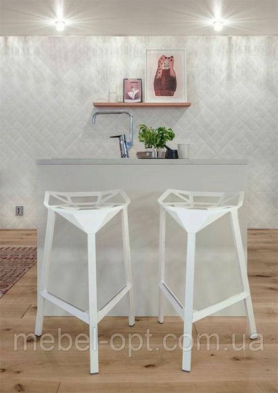 Стул барный Chair one Bar белый алюминий, стиль модерн, дизайн Konstantin Grcic | Зображення 3