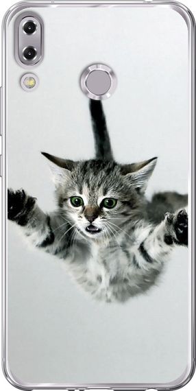 Чехол на Asus Zenfone 5 ZE620KL Летящий котёнок "2322u-1554-17620"