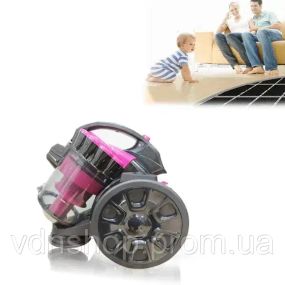 Розовый Пылесос без мешка GRANT GT-1605 (контейнерный пылесос) 3000 Вт + универсальная щетка