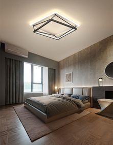 Люстра світлодіодна стельова LED світильник для квартири на стелю лед 27544 Білий 9х50х50 см.