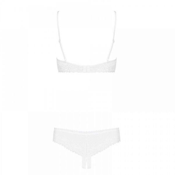 Комплект відкриті груди Obsessive ALABASTRA Set L / XL Білий, Білий, L/XL | Зображення 2