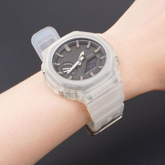 Ремінець для Casio G-Shock GA-2100/2110 Translucent Silver | Зображення 3