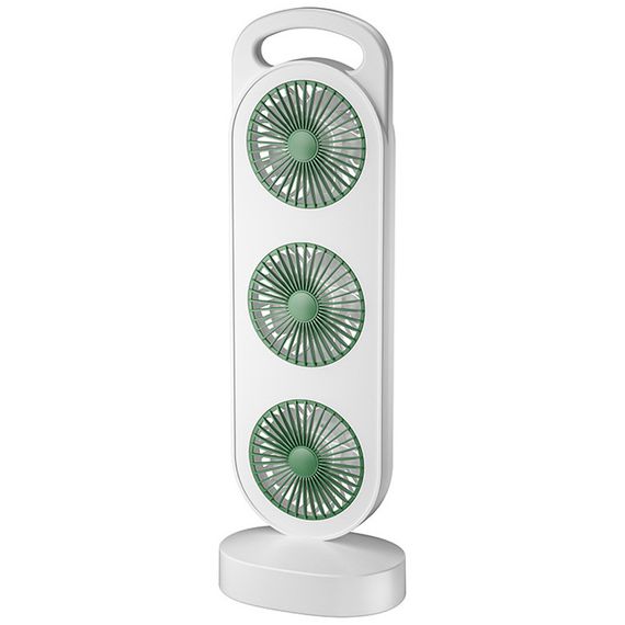 Настільний вентилятор Three Head Fan 1200 mAh Green