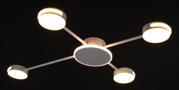 Люстра світлодіодна стельова LED світильник для квартири на стелю лед 26457 Білий 7х64х82 см. | Зображення 6