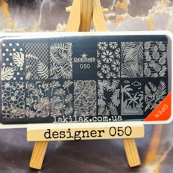 Пластина 050 для стемпінгу Designer Professional (12х6см)