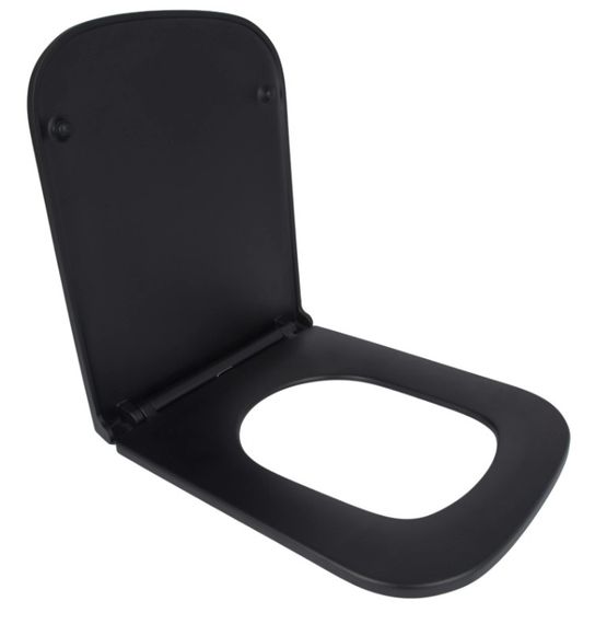 Сидіння для унітазу Qtap Tern Matt Black з мікроліфтом Slim Duroplast, Quick Release QT99HY2322MB | Зображення 3