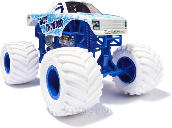 Оригинал Monster Jam Blue Thunder Monster Truck Монстр-трак 1:24 Синий гром Металлический кузов | Зображення 2