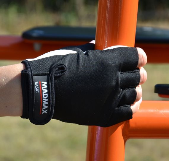 Рукавички для фітнесу MadMax MFG-250 Basic Whihe L | Зображення 5