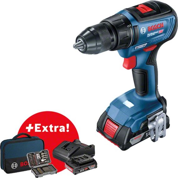 Шуруповерт-дрель Bosch GSR 18V-50, 18V, 2*2 Ач, 28/50/50 Нм, 460/1800 об/мин, 1кг, кейс, ЗУ, принадлежности (0.601.9H5.004) | Зображення 2