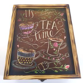Короб для чайних пакетиків Tea time 24х19,5х10,8 см Майстерня містера Томаса Сосна Морилка Лак