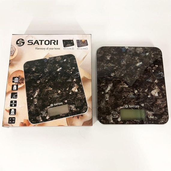 Весы кухонные Satori SKS-211-BL 15 кг, кухонные весы для взвешивания продуктов, Весы пищевые, кулинарные | Зображення 1