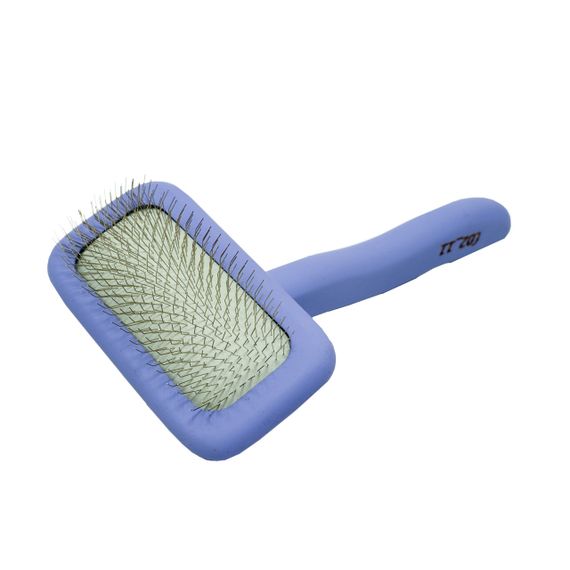 Пуходерка прямокутна Tauro Pro Line, 12 х 17.8 см, фіолетова | Зображення 1