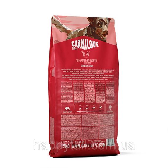 Беззерновой сухой корм Carnilove для очень активных собак всех пород оленина и кабан 12 кг (арт. 173687) | Зображення 1